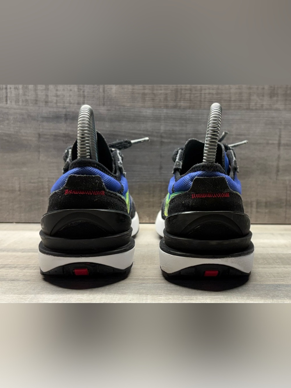 Nike Waffle One GS Shoes Blue Black Volt DV2235-400 Youth Size 3.5Y Sneakers - Picture 4 of 7